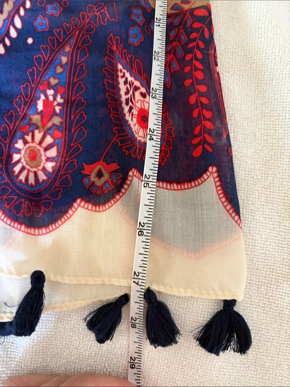 Vtg Large Infinity scarf with pompoms- soft and really beautiful. Great to layer